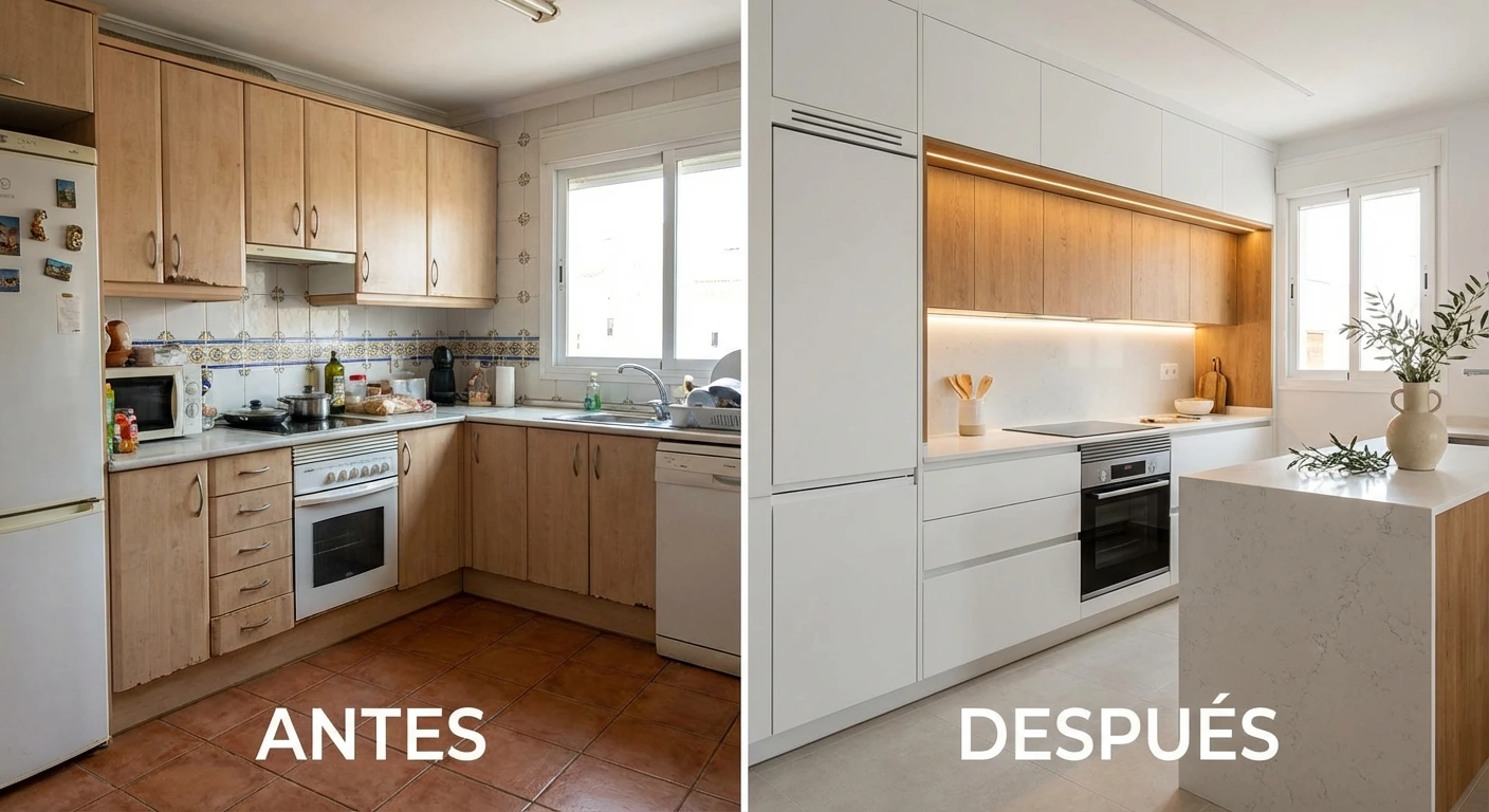 Reforma de cocina en Canovelles - Antes y después